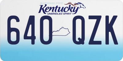 KY license plate 640QZK