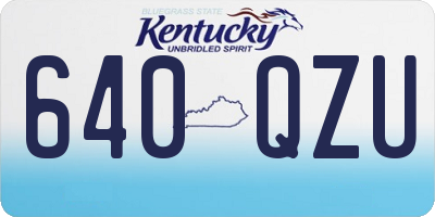KY license plate 640QZU