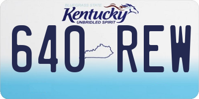 KY license plate 640REW