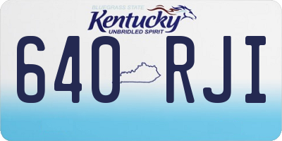 KY license plate 640RJI