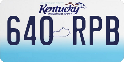 KY license plate 640RPB
