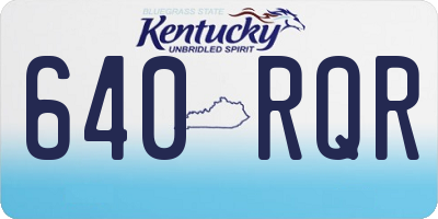 KY license plate 640RQR