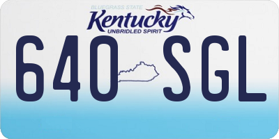 KY license plate 640SGL