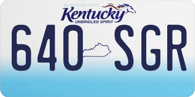 KY license plate 640SGR
