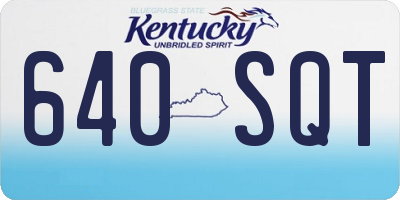 KY license plate 640SQT