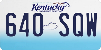 KY license plate 640SQW