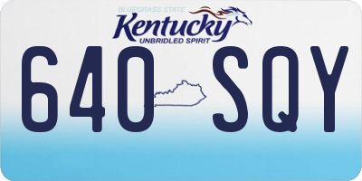 KY license plate 640SQY