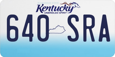 KY license plate 640SRA