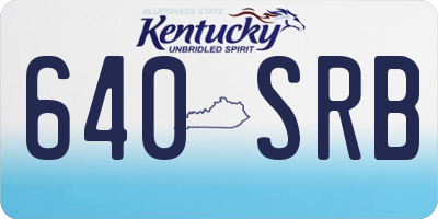 KY license plate 640SRB