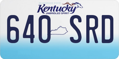 KY license plate 640SRD