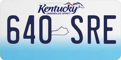 KY license plate 640SRE