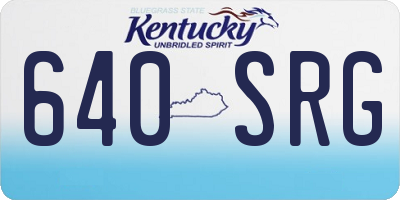 KY license plate 640SRG