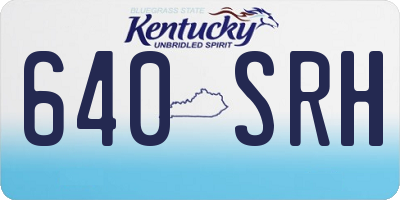 KY license plate 640SRH