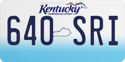 KY license plate 640SRI