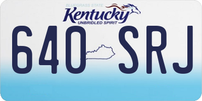 KY license plate 640SRJ