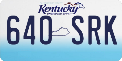 KY license plate 640SRK