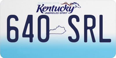 KY license plate 640SRL