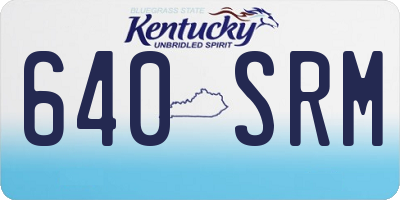 KY license plate 640SRM