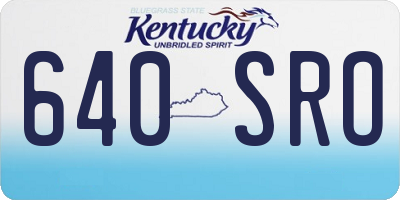 KY license plate 640SRO