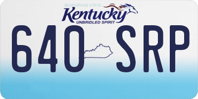 KY license plate 640SRP