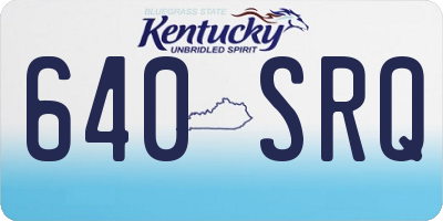KY license plate 640SRQ