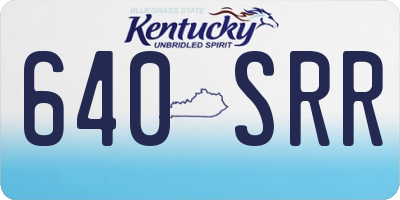 KY license plate 640SRR