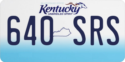 KY license plate 640SRS