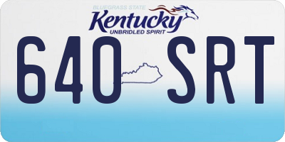 KY license plate 640SRT