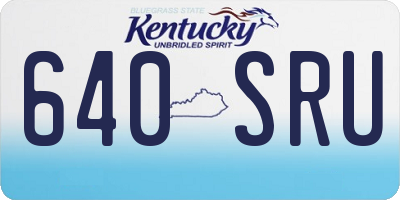 KY license plate 640SRU
