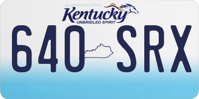 KY license plate 640SRX
