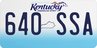 KY license plate 640SSA
