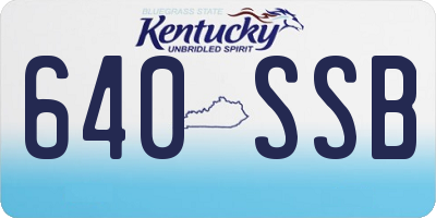 KY license plate 640SSB