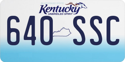 KY license plate 640SSC