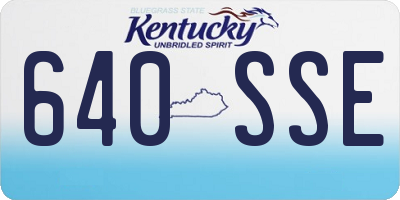 KY license plate 640SSE