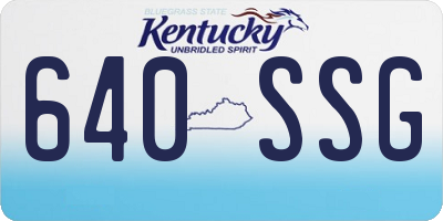 KY license plate 640SSG