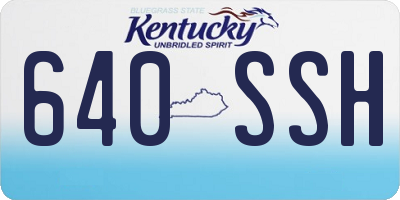 KY license plate 640SSH