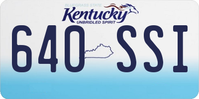 KY license plate 640SSI