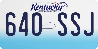 KY license plate 640SSJ