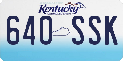 KY license plate 640SSK