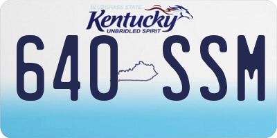 KY license plate 640SSM
