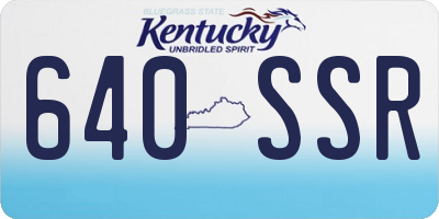 KY license plate 640SSR