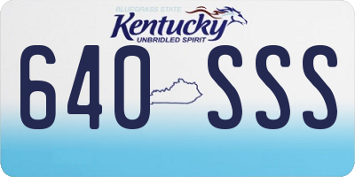 KY license plate 640SSS