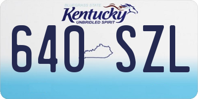KY license plate 640SZL