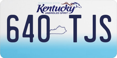 KY license plate 640TJS
