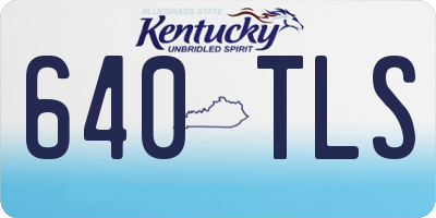 KY license plate 640TLS
