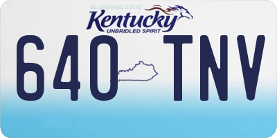 KY license plate 640TNV