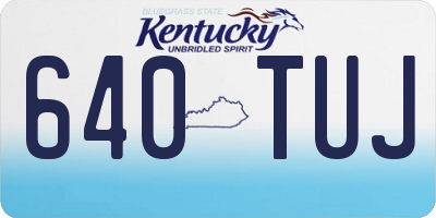 KY license plate 640TUJ