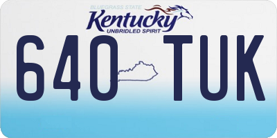 KY license plate 640TUK