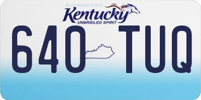 KY license plate 640TUQ