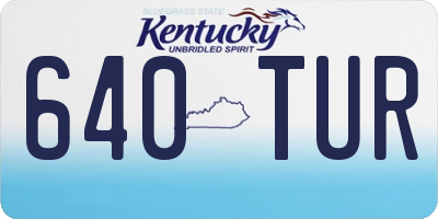 KY license plate 640TUR